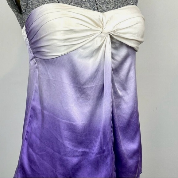bebe Tops - Bebe 90s Y2K Ombré Purple Twist Tie & Smocked Back